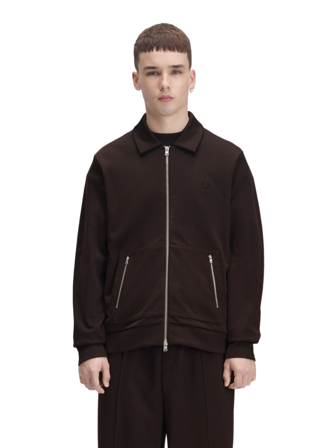 Fred Perry Trainingsjacke mit Streifen im Tennisnetz-Design bei Robert Ley