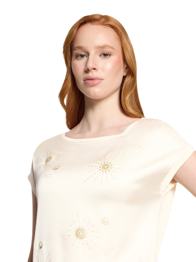 Cartoon T-Shirt mit Sonnenmuster bei Robert Ley