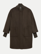 Comma Mantel aus Wollmix mit Ripp-Details 8940-BROWN bei Robert Ley