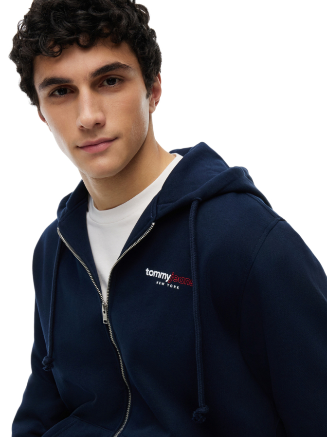 Tommy Jeans Sweatshirt-Jacke mit Logo-Print bei Robert Ley