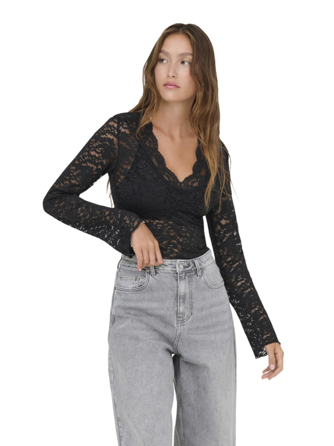 Only Langarm-Spitzenshirt ONLNIKKA bei Robert Ley