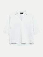s.Oliver BLACK LABEL Basic Bluse mit Hemdblusenkragen 0100-WHITE bei Robert Ley