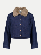 Cartoon - Daydream Jeansjacke mit Fake-Fur Kragen 8970-Patch Blue/Brown bei Robert Ley