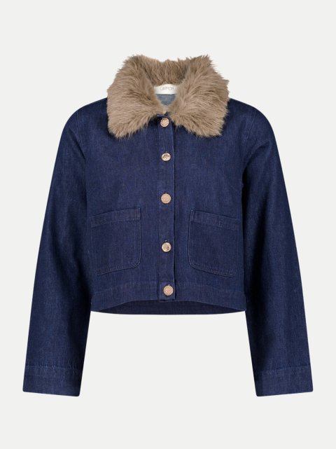 Cartoon - Daydream Jeansjacke mit Fake-Fur Kragen bei Robert Ley