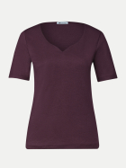 Street One Basic T-Shirt Ada 17820-rustic rouge bei Robert Ley
