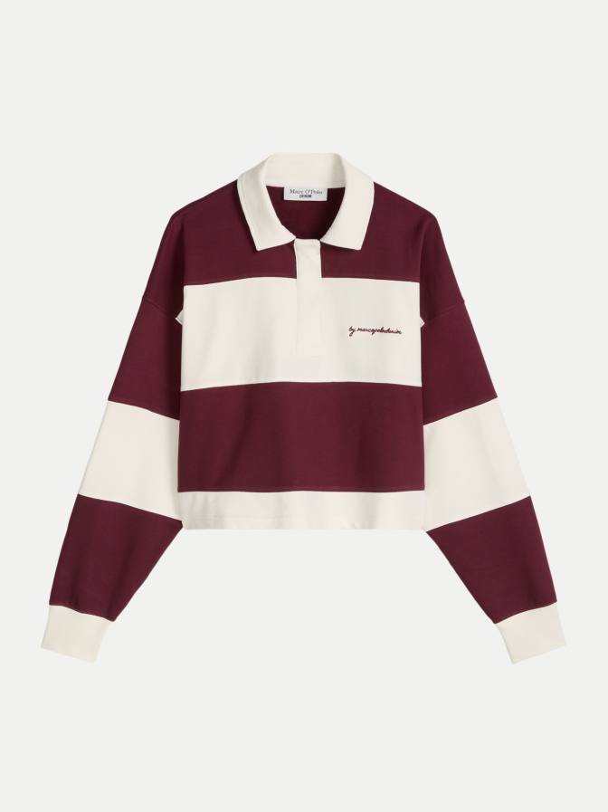 Marc O'Polo DENIM Polo Sweatshirt mit Rugby-Design bei Robert Ley