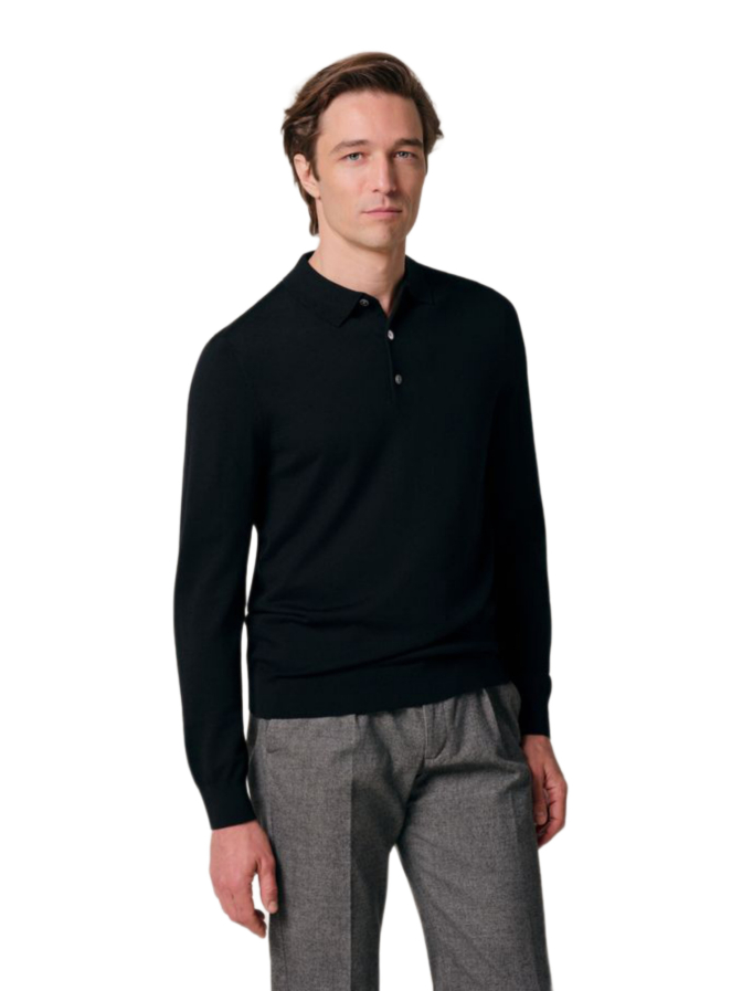 PROFUOMO Pullover mit Polokragen aus Wolle bei Robert Ley