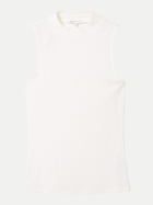 Tom Tailor Denim Ripp-Top mit Stehkragen 10332-off white bei Robert Ley