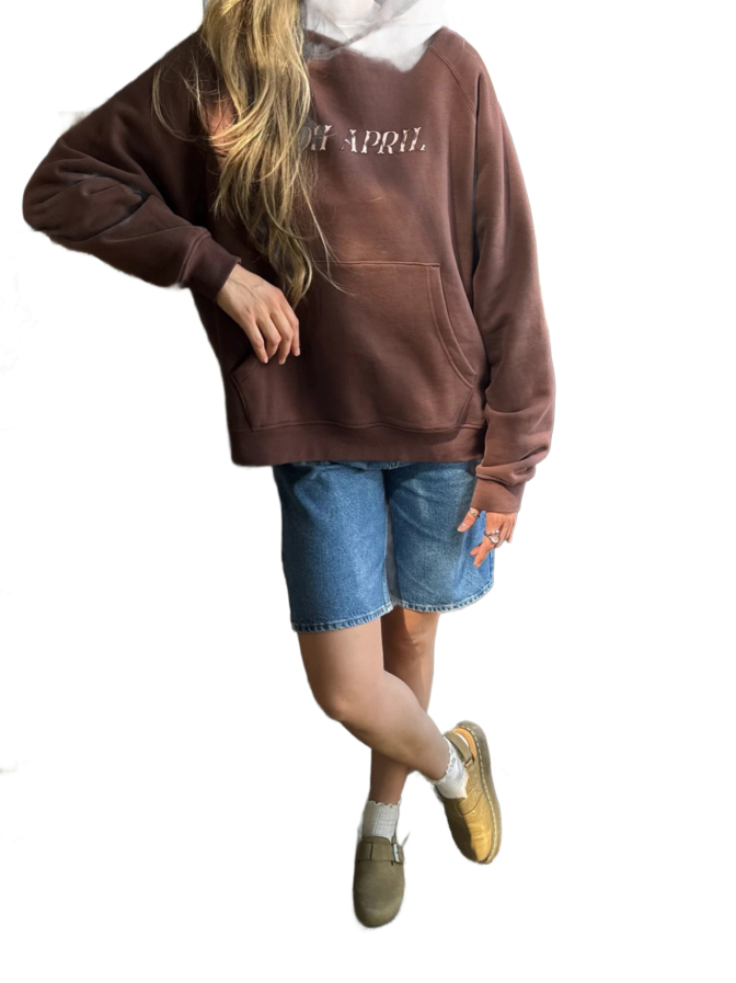 OH APRIL Boyfriend-Fit Hoodie mit Cow-Print bei Robert Ley