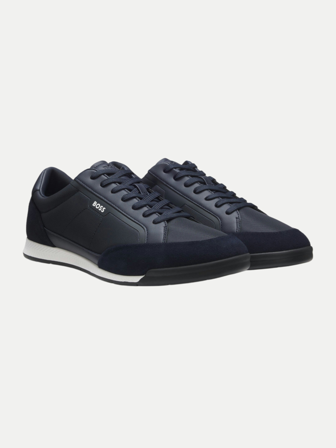 BOSS Black Sneakers Nitan mit Veloursleder-Besatz bei Robert Ley
