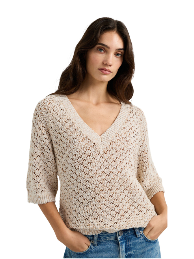 Pepe Jeans Strickpullover Amber mit V- Ausschnitt bei Robert Ley