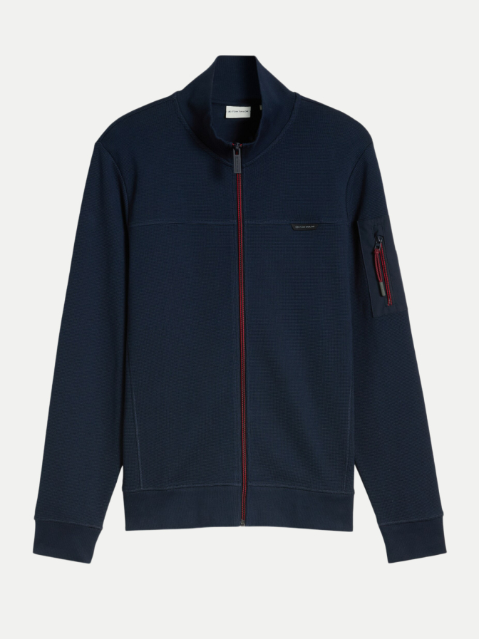 Tom Tailor Casual Sweatshirtjacke mit Stehkragen bei Robert Ley