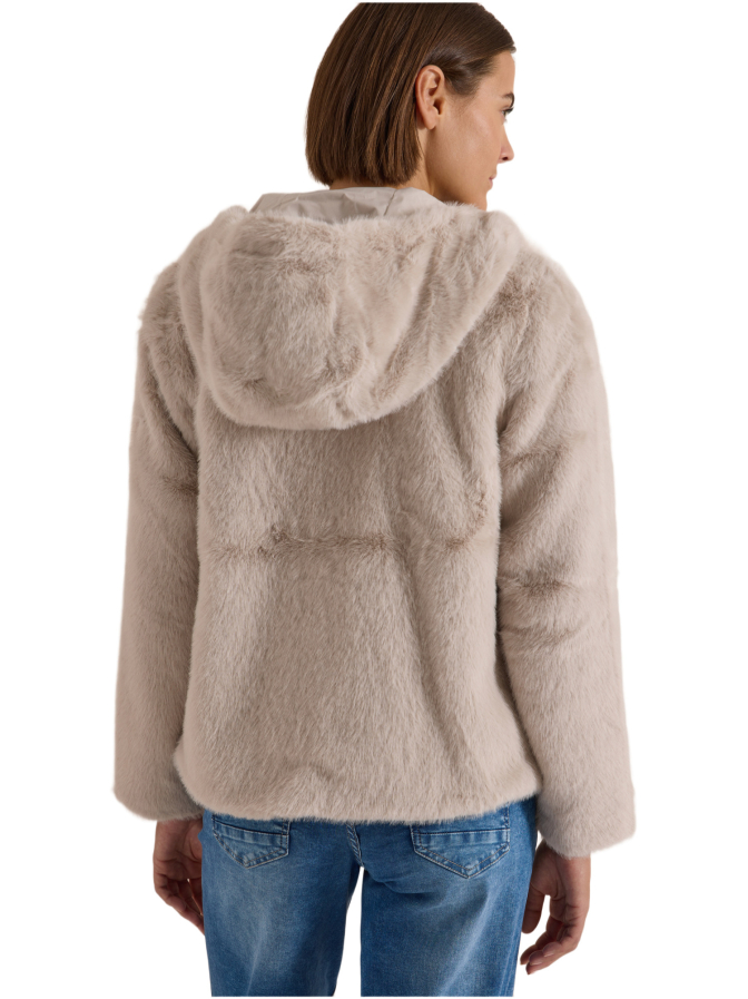 Cecil Fake Fur Jacke mit Softshelldetails bei Robert Ley
