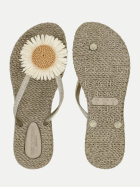 Ilse Jacobsen Flip-Flops mit Blumendetail 780 platin bei Robert Ley