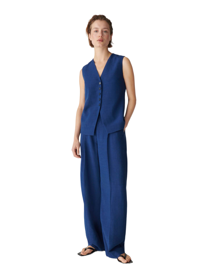 Opus Pants Hose Moira bloom aus Viskose Leinen Mix bei Robert Ley