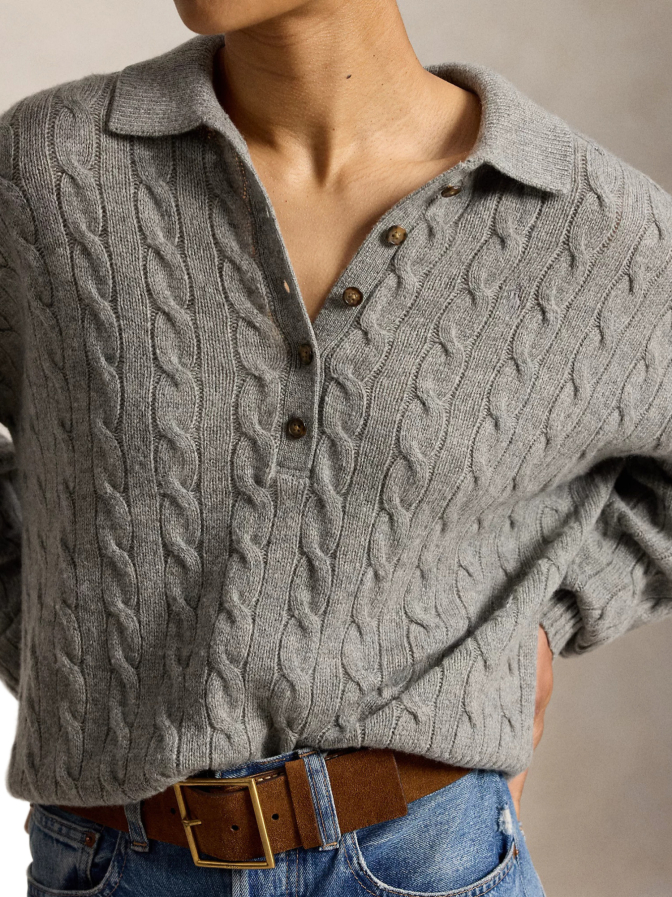 Polo Ralph Lauren Strickpullover mit Zopfmuster bei Robert Ley