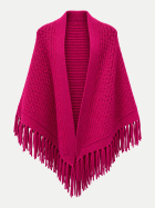 Robert Ley Strickcape aus Wolle-Kaschmir-Mix 300 rosenberry bei Robert Ley