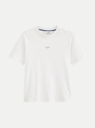 Marc O'Polo DENIM Relaxed-Fit T-Shirt mit Logoprint 0163-White bei Robert Ley