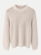 Peserico Lochstrickpullover mit Glitzersteinen G93 sunset pink bei Robert Ley