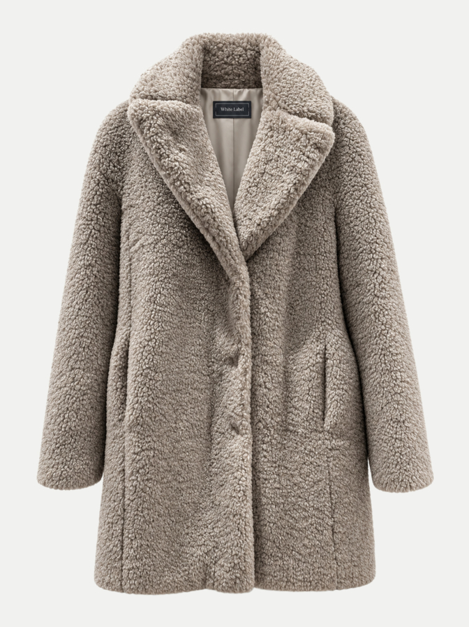 White Label Kunstfellmantel in Teddy-Optik bei Robert Ley