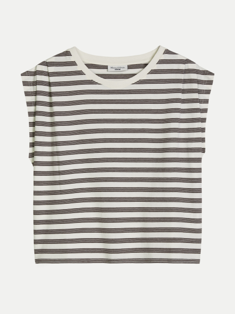 Marc O'Polo DENIM T-Shirt Gestreift und Faltendetails bei Robert Ley