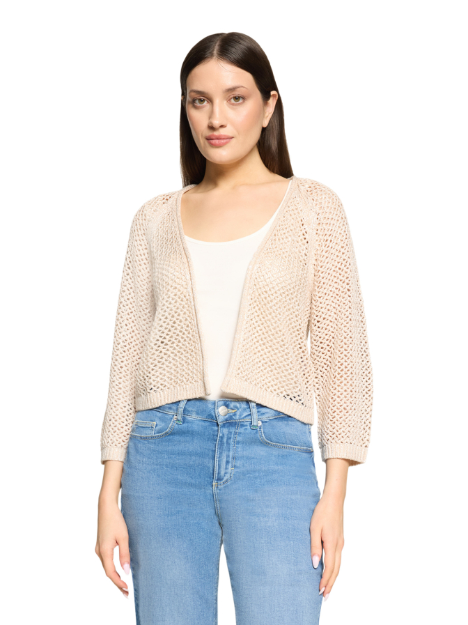 Cartoon Strickjacke mit Ajour-Muster bei Robert Ley