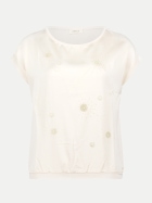 Cartoon T-Shirt mit Sonnenmuster 1925-Patch Cream/Gold bei Robert Ley