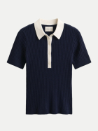 Gant Geripptes Poloshirt 433-EVENING BLUE bei Robert Ley