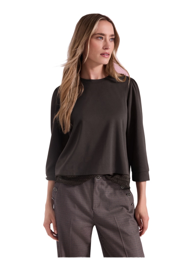 Street One Shirt mit Spitzenkante am Saum bei Robert Ley