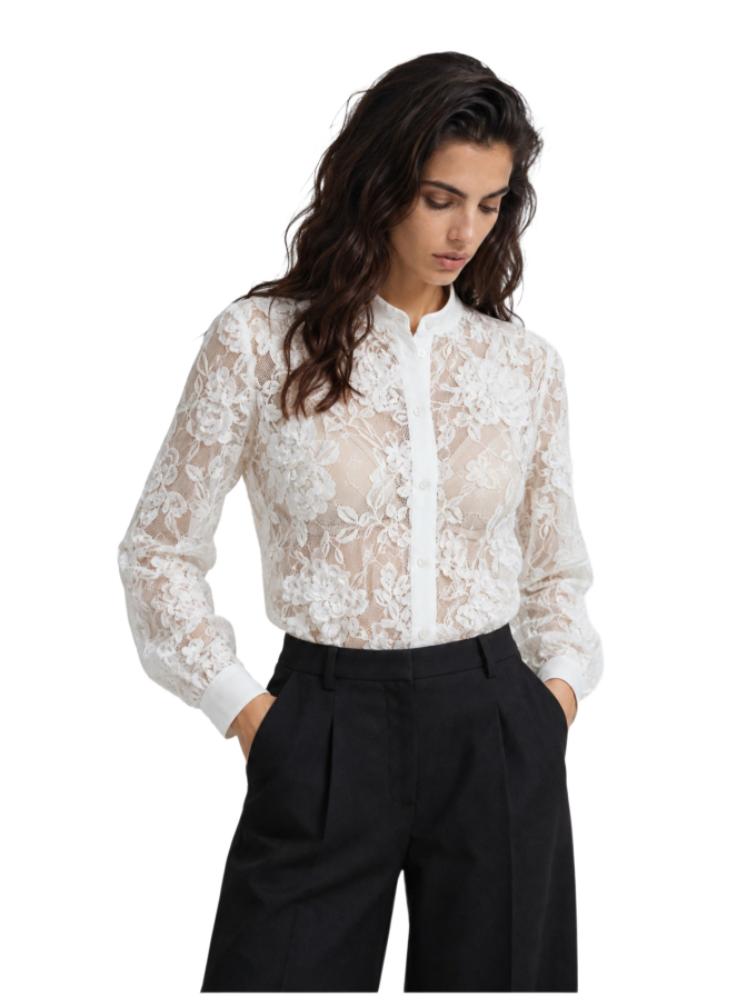 Milano Italy Spitzenbluse mit Pailletten bei Robert Ley