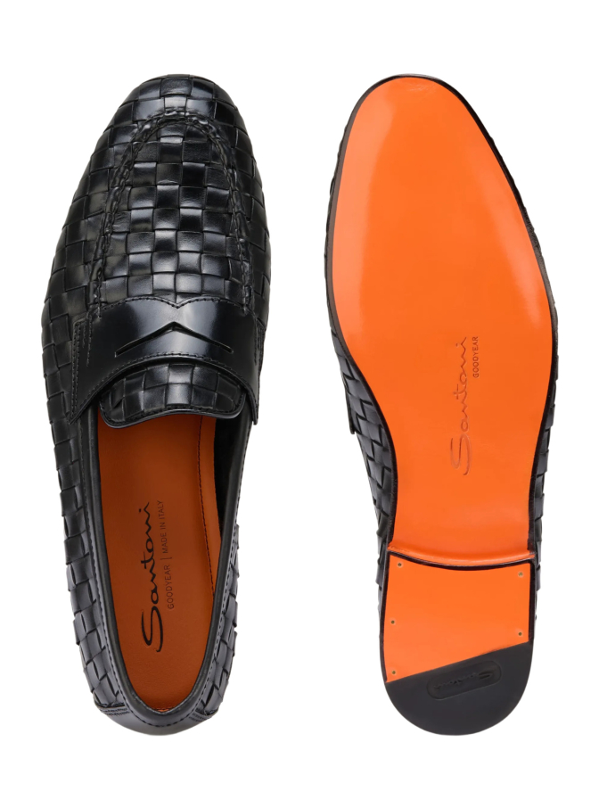 Santoni Loafer in Flecht-Optik bei Robert Ley