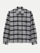 Marc O'Polo DENIM Flanell-Hemd Regular aus reiner Bio-Baumwolle 0826-Medium Grey_Multi_01 bei Robert Ley