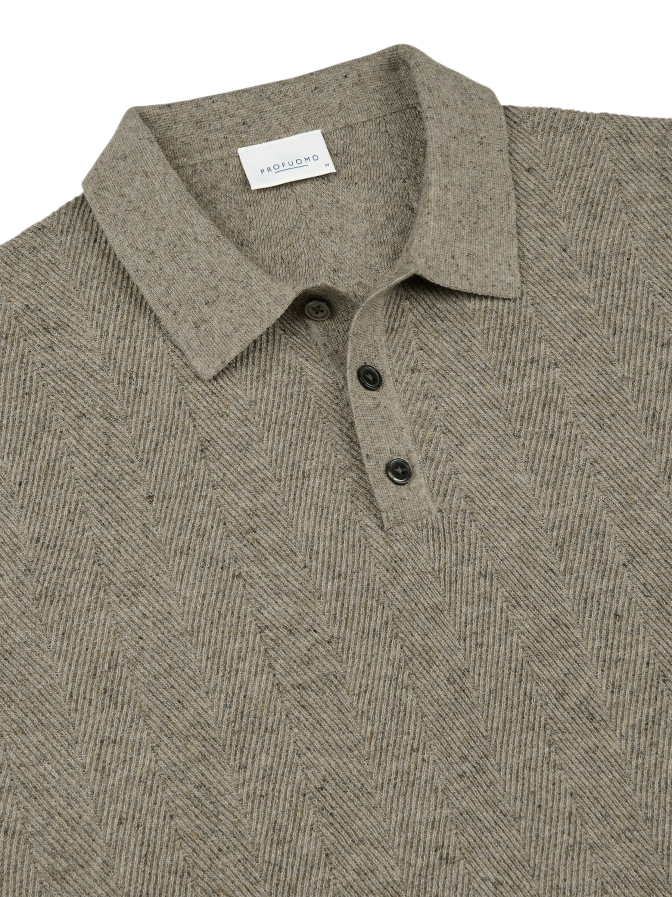 PROFUOMO Poloshirt aus Baumwoll-Leinen-Mix bei Robert Ley