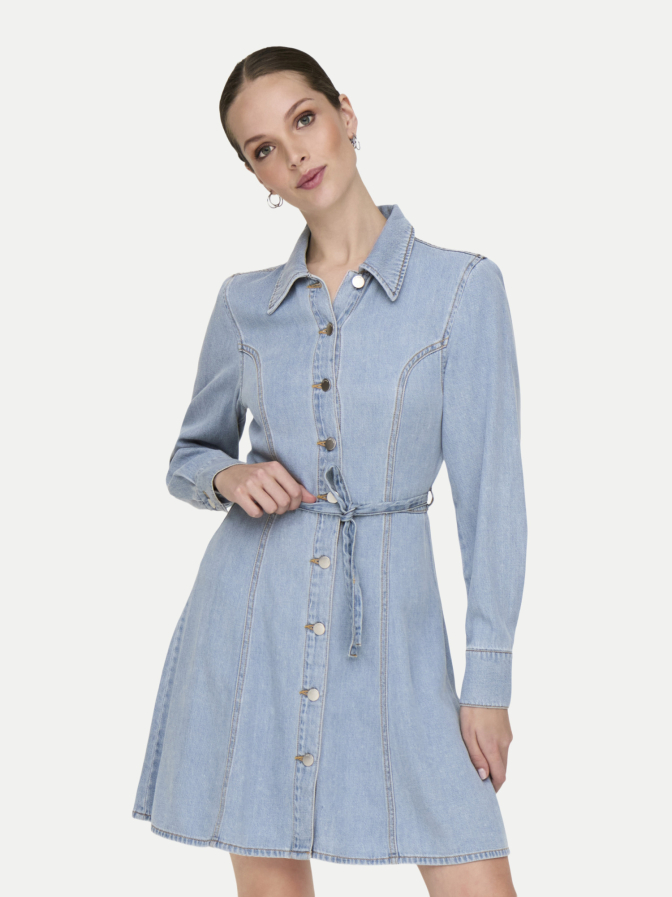 JDY JDYKAMMA LS BELT SHORT DRESS DNM bei Robert Ley