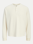Jack & Jones Henleyshirt JORCHAMBERI 177620-Antique White bei Robert Ley