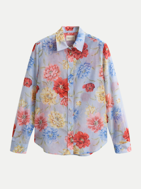 Gant Bluse mit Blumenprint aus Baumwoll-Seiden Mix bei Robert Ley