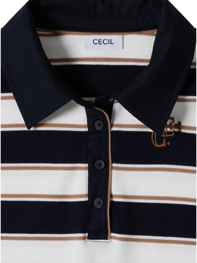 Cecil Langarm Poloshirt mit Knöpfen bei Robert Ley