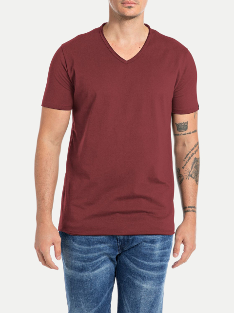 REPLAY Basic T-Shirt mit V-Ausschnitt bei Robert Ley