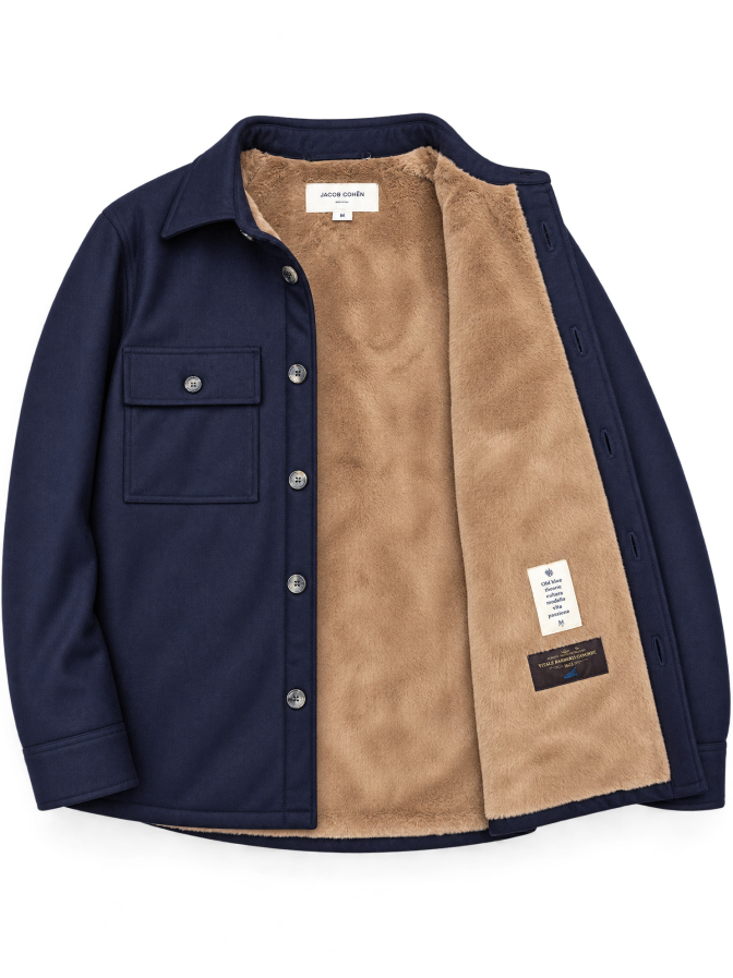 Jacob Cohen Overshirt mit Webpelz-Futter bei Robert Ley