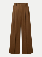 Windsor Women Wide-Leg Hose aus Woll-Seide-Mix 210-Medium Brown 210 bei Robert Ley