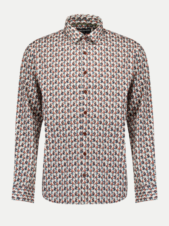 No Excess Freizeithemd mit Retro-Print bei Robert Ley
