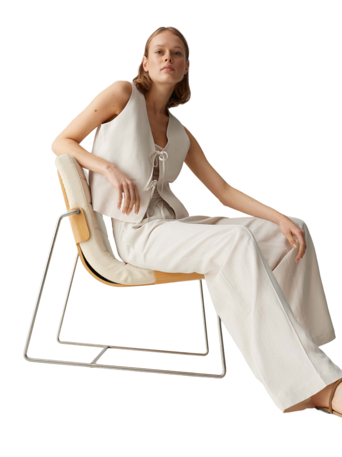 Opus Pants Wide Leg Hose Malotta natural bei Robert Ley