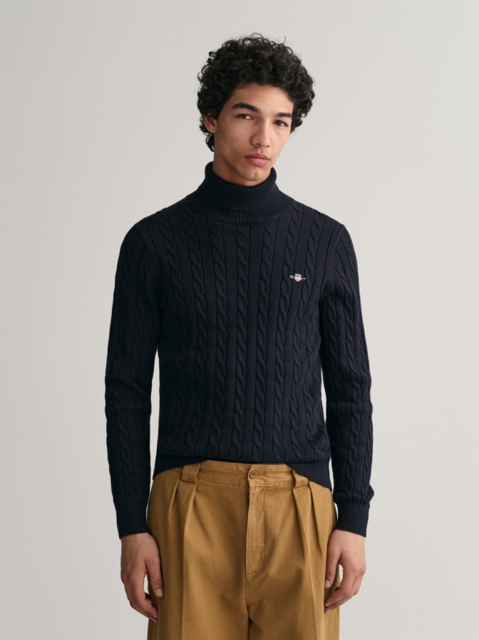 Gant Zopfstrick Rollkragenpullover bei Robert Ley
