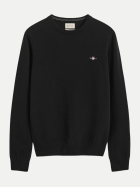Gant Rundhalspullover aus Lambswool 5-BLACK bei Robert Ley