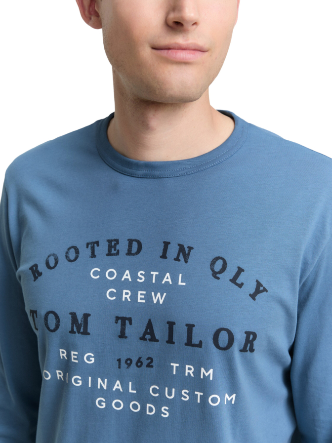 Tom Tailor Casual Langarmshirt mit Logo-Print bei Robert Ley