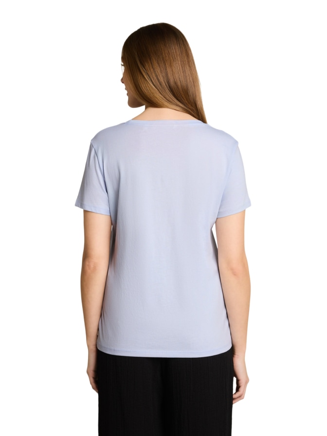 Tom Tailor Denim T-Shirt mit Stickerei auf der Brust bei Robert Ley