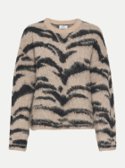 JDY Flachsstrickpullover JDYCECILIE 193778001-Egret/W. BLACK TIGER STRIPES bei Robert Ley