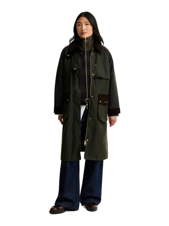Barbour Lange Wachsjacke Kirklees Checked bei Robert Ley