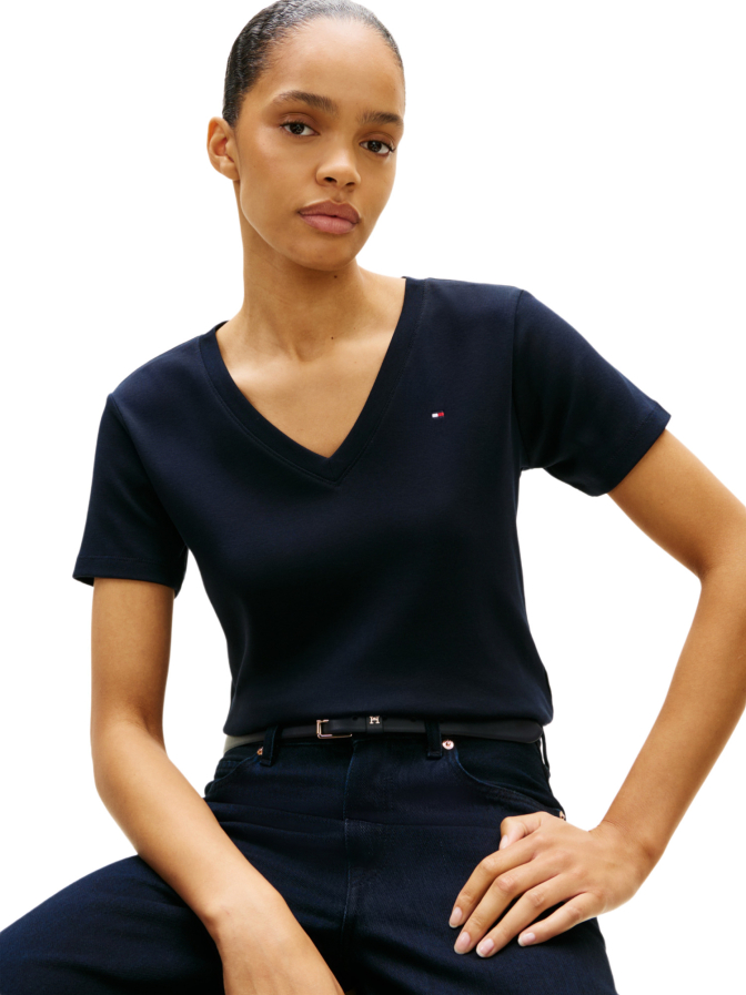 Tommy Hilfiger T-Shirt mit V-Ausschnitt bei Robert Ley