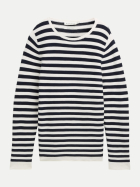 Tom Tailor Casual Strickpullover mit Streifenmuster 37639-dark navy white stripe bei Robert Ley